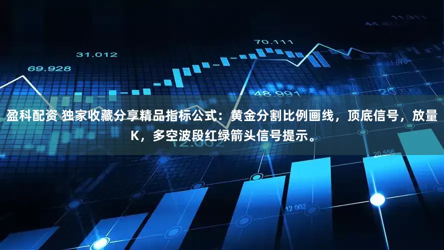 盈科配资 独家收藏分享精品指标公式：黄金分割比例画线，顶底信号，放量K，多空波段红绿箭头信号提示。